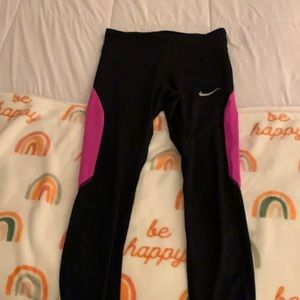 Vintage nike full length leggings with mesh bottom
